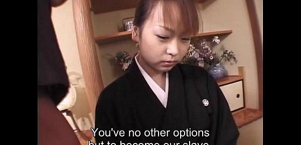  Subtitled mourning Japanese wife Aya Otosaki debt payback